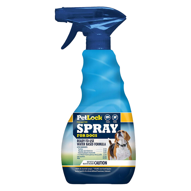 PetLock Flea & Tick Dog Spray 12oz