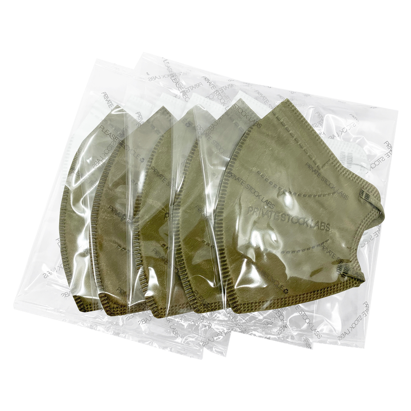 Petite KN95 Protective Mask - Neutral Series - Olive Green (Pack of 5)