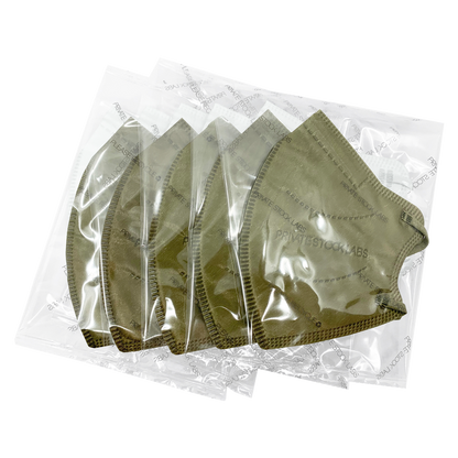 Petite KN95 Protective Mask - Neutral Series - Olive Green (Pack of 5)
