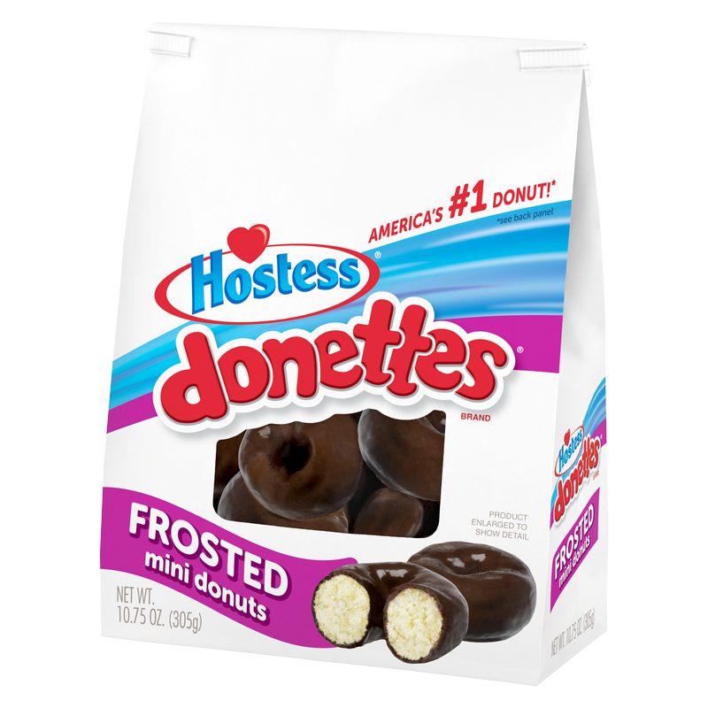 HOSTESS Frosted Mini DONETTES Bag, Chocolate Breakfast Treats,10.75 oz