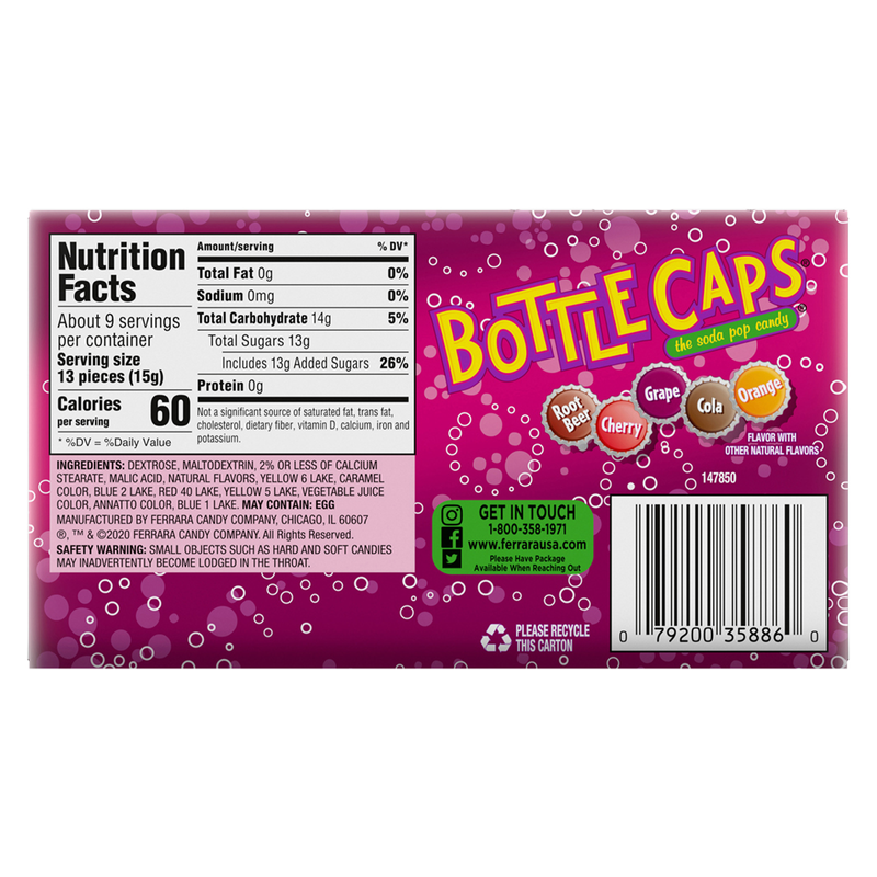Bottle Caps Candy 5oz