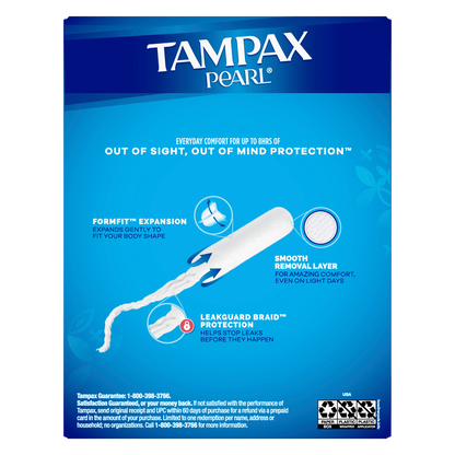 Tampax Pearl Plastic Tampons Super Unscented 36ct