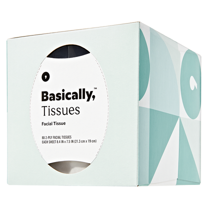 Basically, 80ct Soft Facial Tissues (Pack of 3)