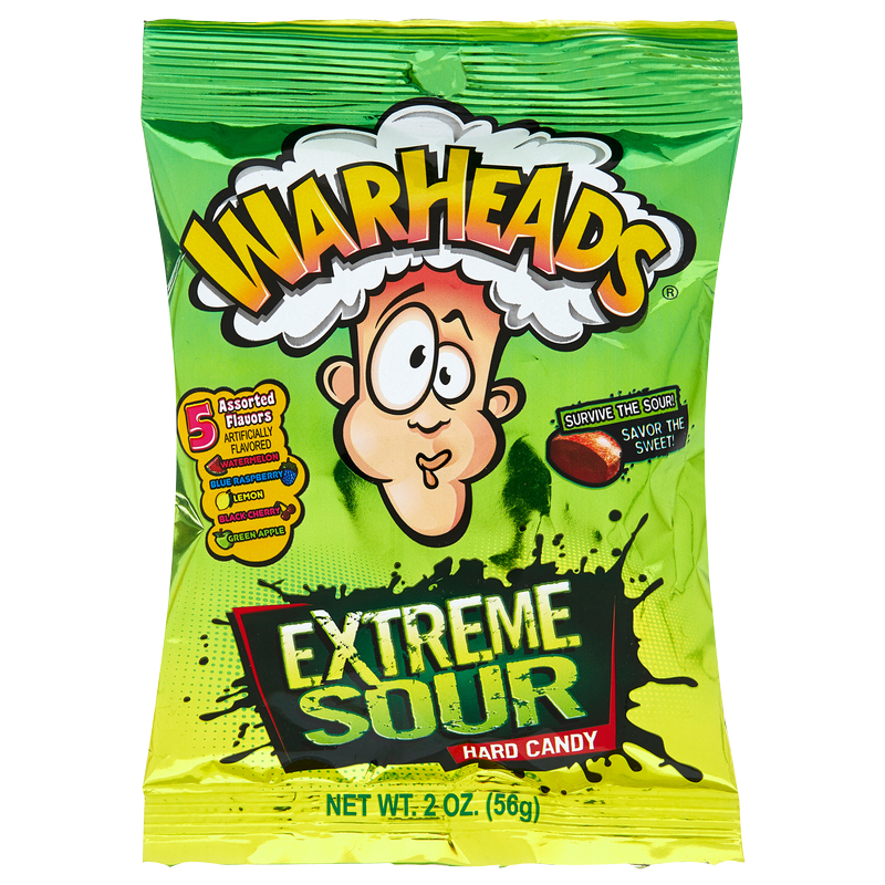 Warheads Extreme Sour Hard Candy 2oz