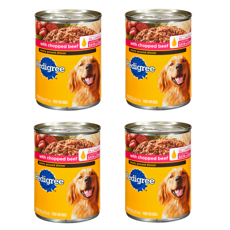 4 Ct Pedigree Ground Beef Dog Food 22oz