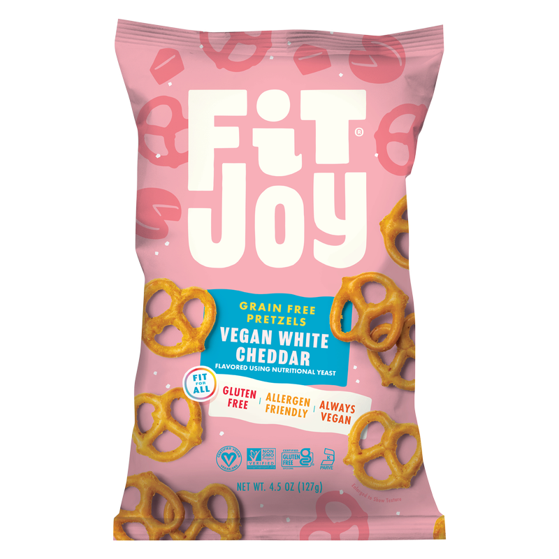 FitJoy Vegan White Cheddar Grain Free Pretzel Twists 4.5oz