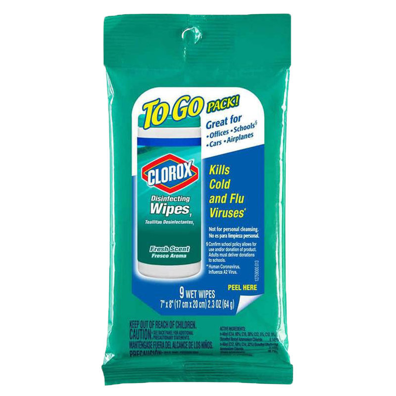 Clorox Fresh Scent Disinfecting Wipes To Go Pack