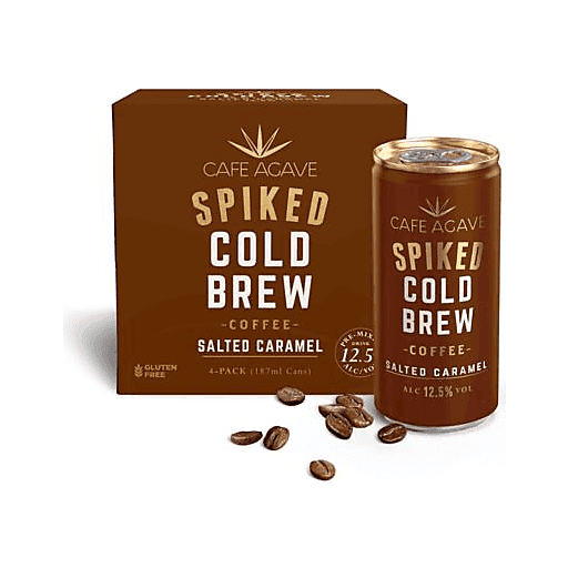 Cafe Agave Cold Brew Salted Caramel 4pk 187ml Can