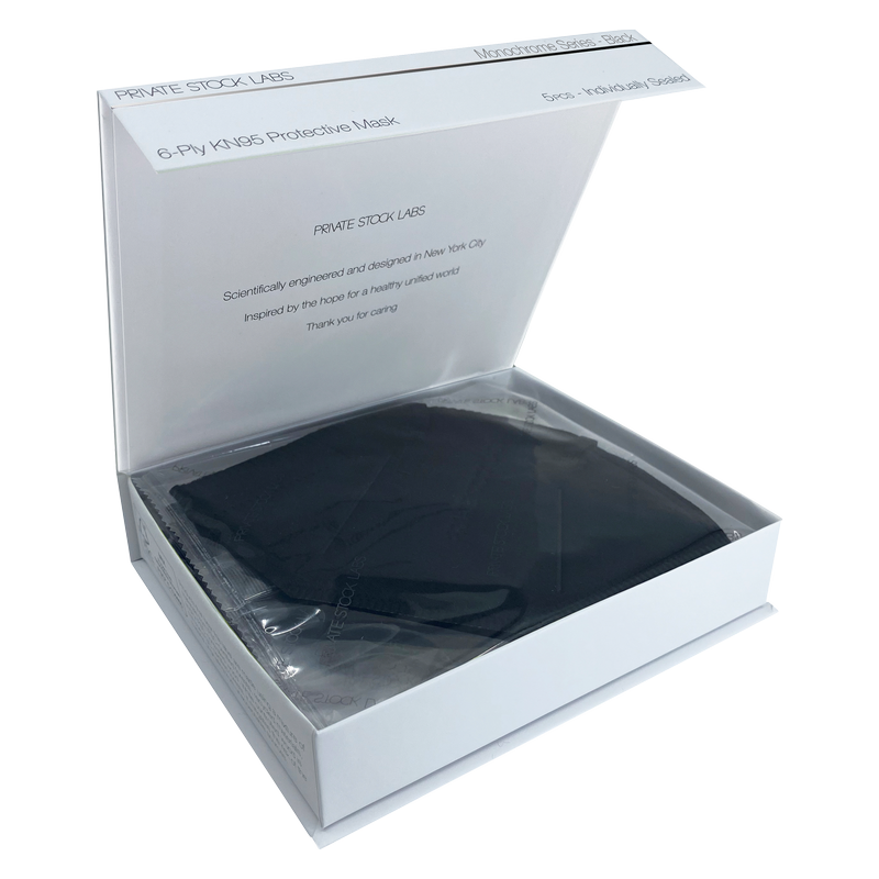 KN95 Protective Mask - Monochrome Series - Black (Pack of 5)