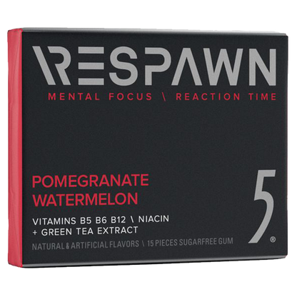 Respawn by 5 Gum Pomegranate Watermelon Gaming Gum 15ct