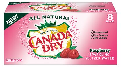 Canada Dry Raspberry 8pk 12oz Can