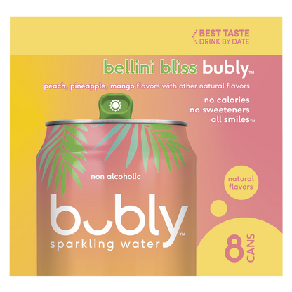 Bubly Bellini Bliss 12oz 8pk
