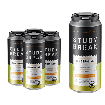 Study Break Ginger + Lime Hard Seltzer 4pk 16oz Cans