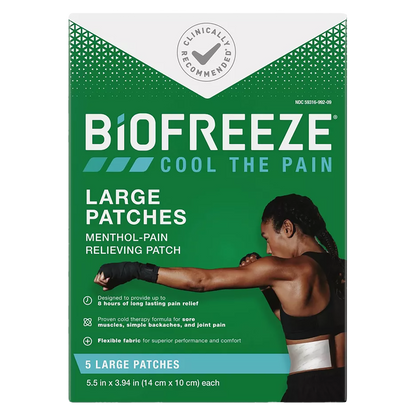 Biofreeze Pain Relief Patch Large 5pk