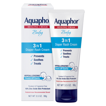 Aquaphor Baby 3-in-1 Diaper Rash Cream 3.5oz