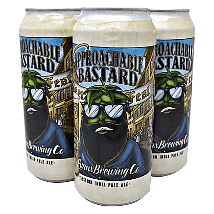 Evans Brewing Approachable Bastard Session IPA 4pk 16oz Can