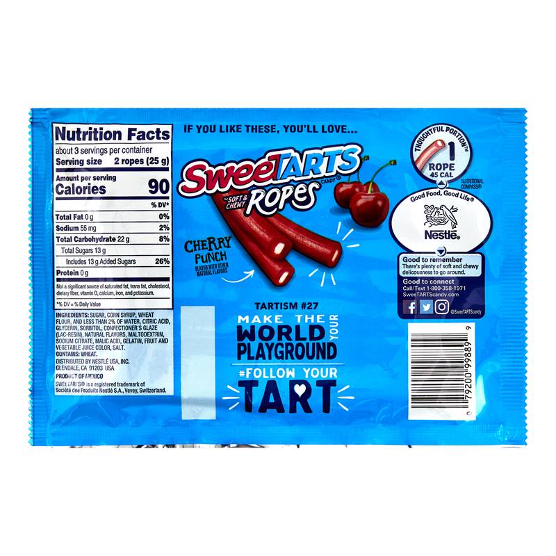 SweeTARTS Tangy Strawberry Ropes 3.5oz