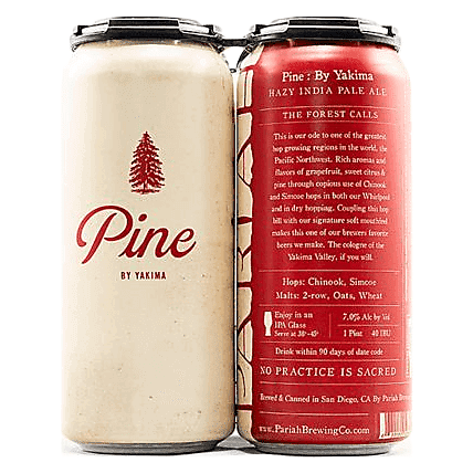 Pariah Brewing Pine: By Yakima Hazy IPA 4pk 16oz Can