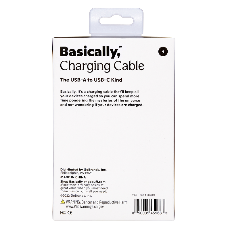 Basically, Charging Bundle USB-C to USB-A Cable with Dual-Port USB and USB-C Wall Charger