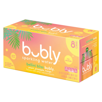 Bubly Bellini Bliss 12oz 8pk