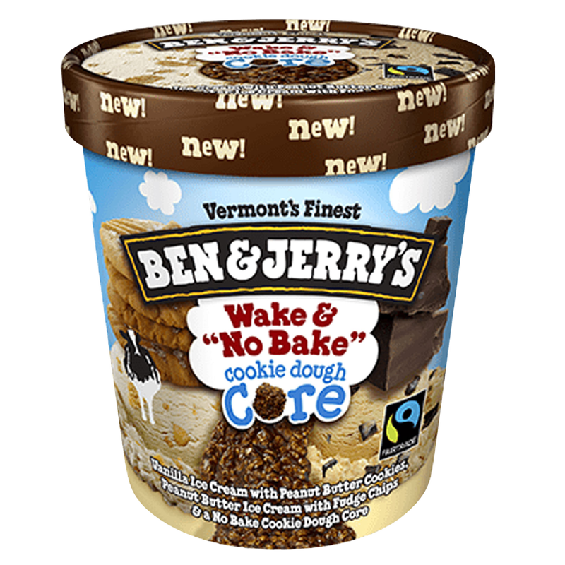 Ben & Jerry's Wake & No Bake Cookie Dough Core Ice Cream 16oz
