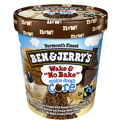 Ben & Jerry's Wake & No Bake Cookie Dough Core Ice Cream 16oz