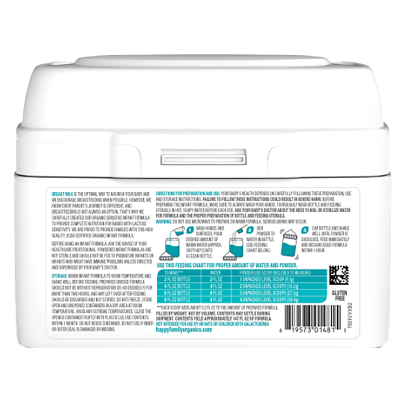 Happy Baby Organic Infant Formula Sensitive Stage 1 (0-12 months) 21oz