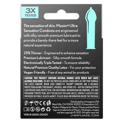 MAXIM Ultra Sensation Condoms 3pk