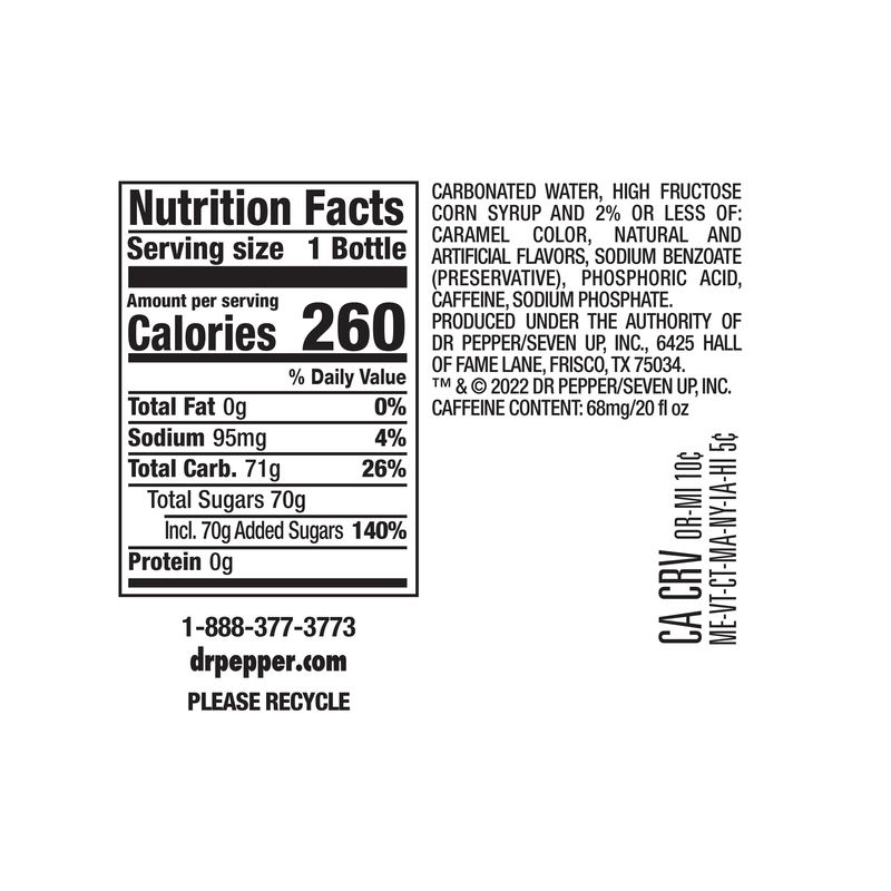 Dr Pepper Dark Berry 20oz Btl