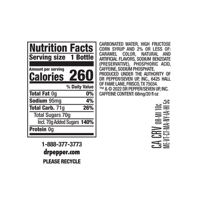 Dr Pepper Dark Berry 20oz Btl