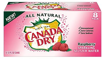 Canada Dry Raspberry 8pk 12oz Can