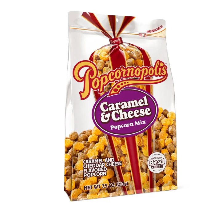Popcornopolis Caramel And Cheese Popcorn Mix 7.5oz