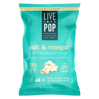 Live Love Pop Salt & Vinegar Popcorn 4.4oz bag