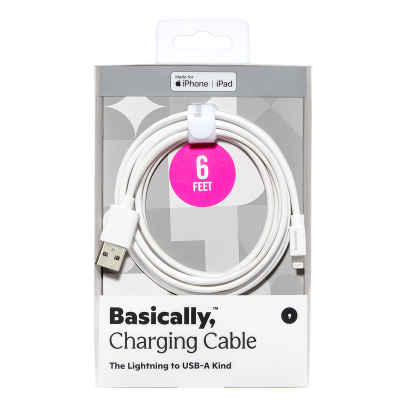 Basically, Charging Bundle Lightning to USB-A Cable with Dual-Port USB and USB-C Wall Charger