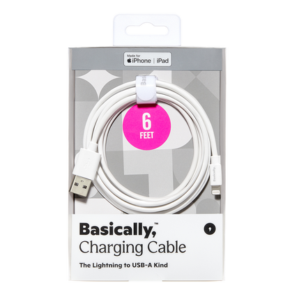 Basically, Charging Bundle Lightning to USB-A Cable with Dual-Port USB and USB-C Wall Charger
