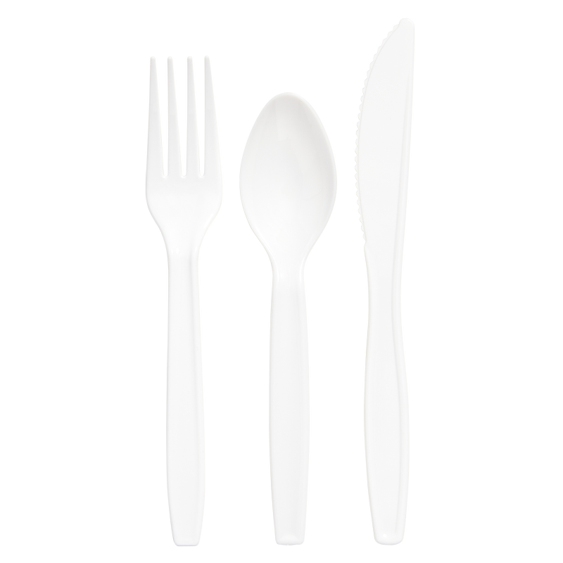 Basically, 48ct Plastic Forks, Spoons, and Knives (3 Pack)