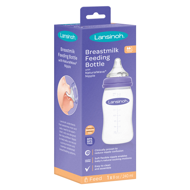 Lansinoh Momma Feeding Bottle with Natural Wave Nipple 8oz – BevMo!