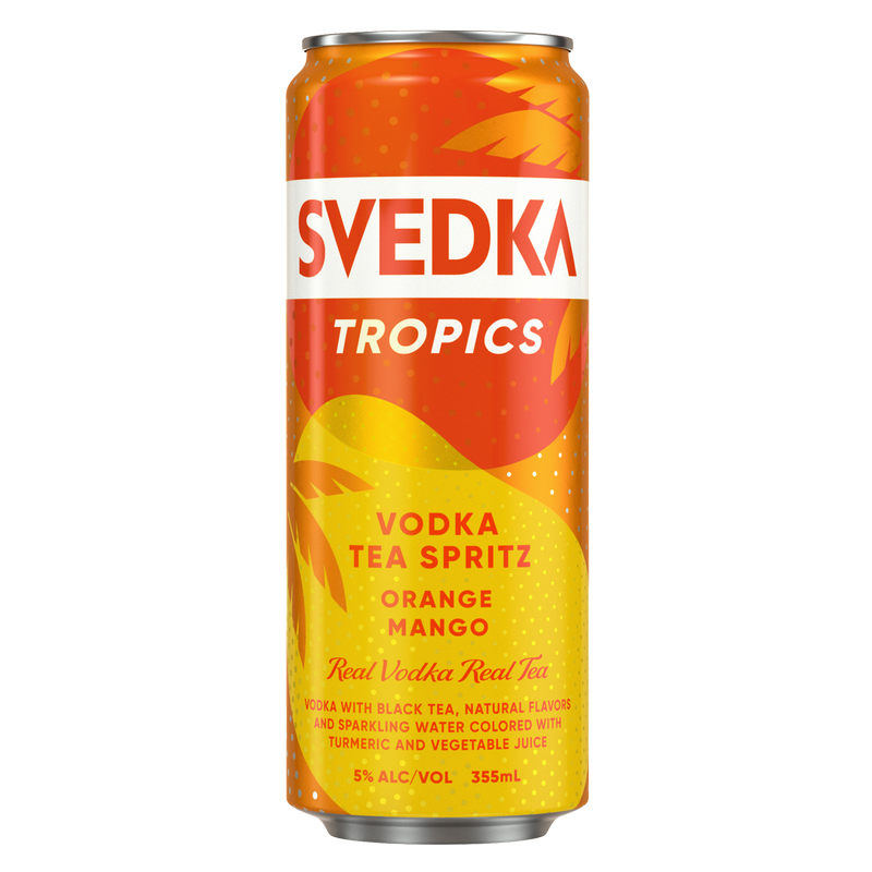 SVEDKA Tropics Orange Mango Vodka Tea Spritz Single 12oz Can 5.0% ABV