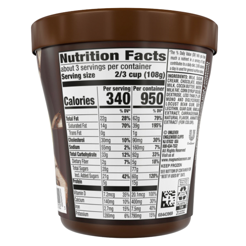 Magnum Classic Vanilla Ice Cream in a Chocolate Shell Pint 14.8oz
