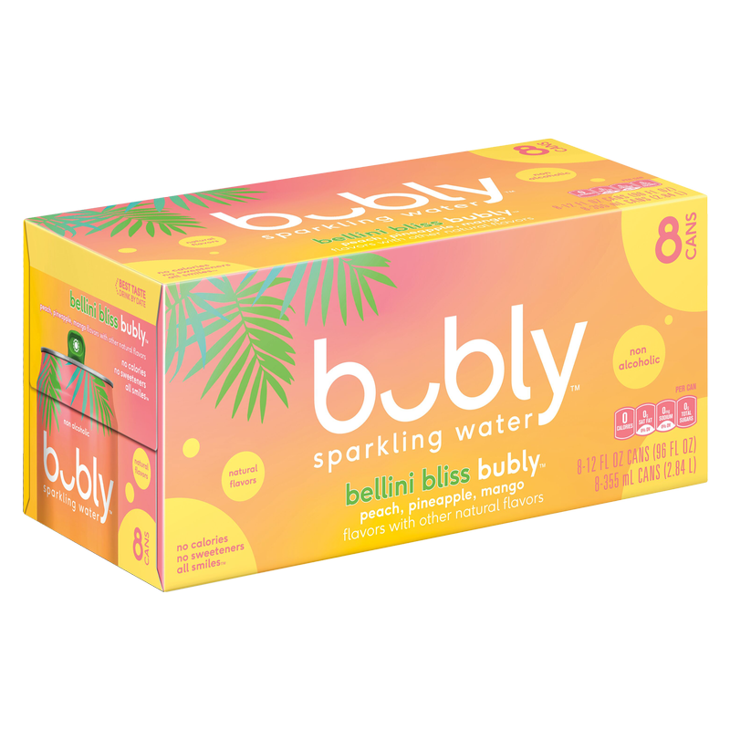 Bubly Bellini Bliss 12oz 8pk