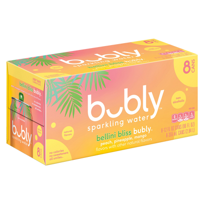 Bubly Bellini Bliss 12oz 8pk