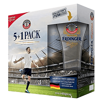 Erdinger Soccer Gift Pack with Glass 5pk 16.9oz
