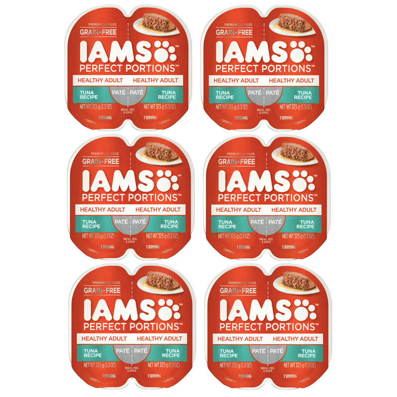 6 Ct Iams Perfect Portions Tuna Pate Adult Wet Cat Food 2.6oz