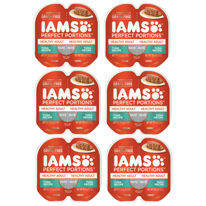 6 Ct Iams Perfect Portions Tuna Pate Adult Wet Cat Food 2.6oz