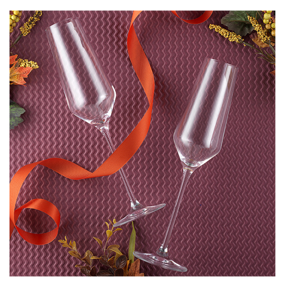 Layla Crystal Champagne Glasses 6.7oz 4pk