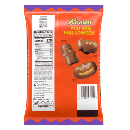 Reese's Peanut Butter Assorted Halloween Shapes Snack Size Bag 9oz