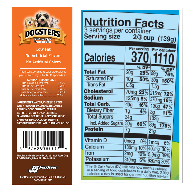 Dogsters ice 2025 cream ingredients