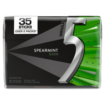 5 Gum Spearmint Rain Sugarfree 35ct