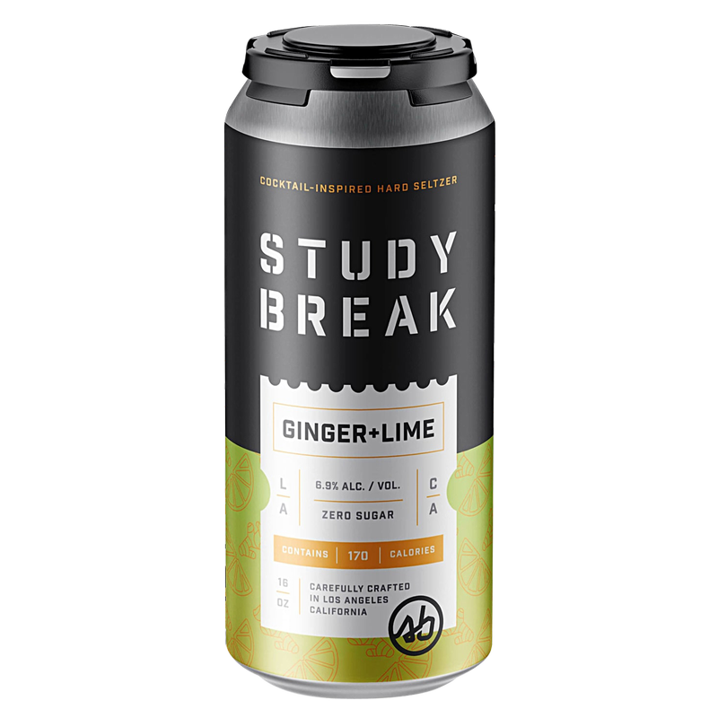 Study Break Ginger + Lime Hard Seltzer 4pk 16oz Cans