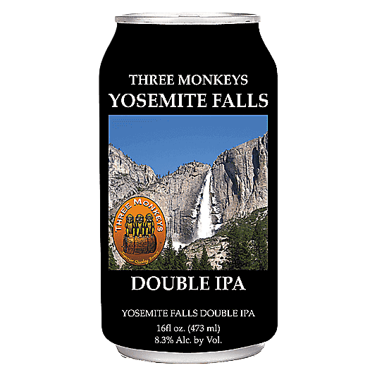 Three Monkeys Yosemite Falls Double IPA 4pk 16oz Can